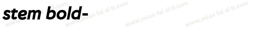 stem bold字体转换